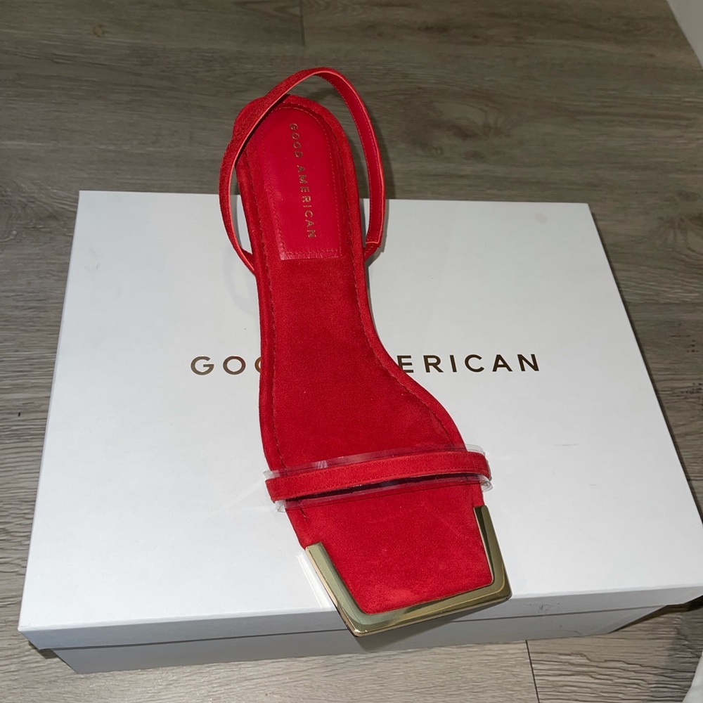 Good American Square Toe Heels